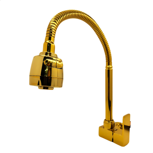 Torneira Full Gold Gourmet 2 Jatos De Parede Para Cozinha