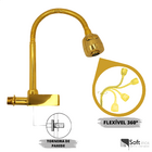 Torneira Full Gold Gourmet 2 Jatos De Parede Para Cozinha