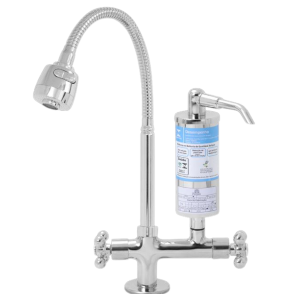 Torneira Furkin Cozinha Gourmet Flexível Mesa Filtro Slim
