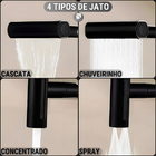 Torneira Gourmet 4 Jatos Rotativa Cozinha Bancada em Metal Mu