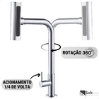 Torneira Gourmet 4 Jatos Rotativa Cozinha Bancada em Metal Mu