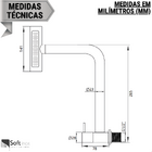 Torneira Gourmet 4 Jatos Rotativa Cozinha Parede em Metal Mul