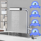 Torneira Gourmet 4 Jatos Rotativa Cozinha Parede em Metal Mul