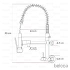 Torneira Gourmet 50cm Cromada de Parede Belcca TG50C-PZ