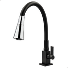 Torneira Gourmet Bancada Cozinha Preta Cone Preto Cromado