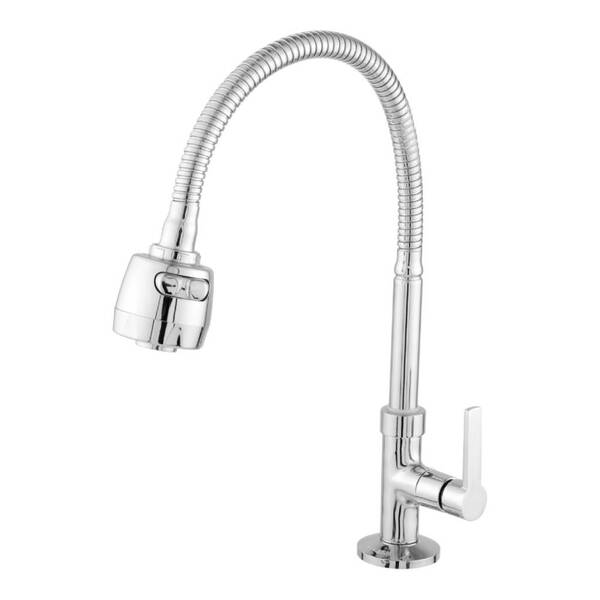 Torneira Gourmet Bancada Cromada Metal Flexível 1/4 De Volta