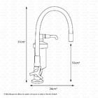 Torneira Gourmet Colorida Preta Com Filtro Mesa 3454