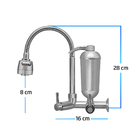 Torneira Gourmet Com Filtro Cozinha Parede Inoxidavel ABS