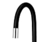 Torneira Gourmet Com Filtro De Cozinha Flexível Preta 1/4 De