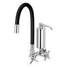 Torneira Gourmet Com Filtro De Cozinha Flexível Preta 1/4 De
