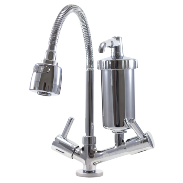 Torneira Gourmet Com Filtro De Pia Mesa Bancada C-60 1/4 Volta