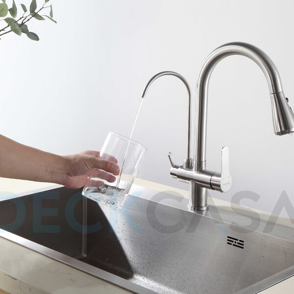 Torneira Gourmet Com Filtro Monocomando Escovada Dc-6081e