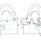 Torneira Gourmet Com Filtro Monocomando Preta Dc-6081p