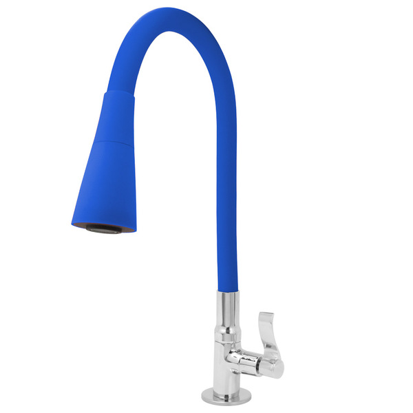 Torneira Gourmet Cone 2 Jatos Cozinha C70 Azul Mesa