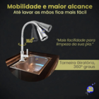 Torneira Gourmet Cone Cônica Metal (mesa/bancada)