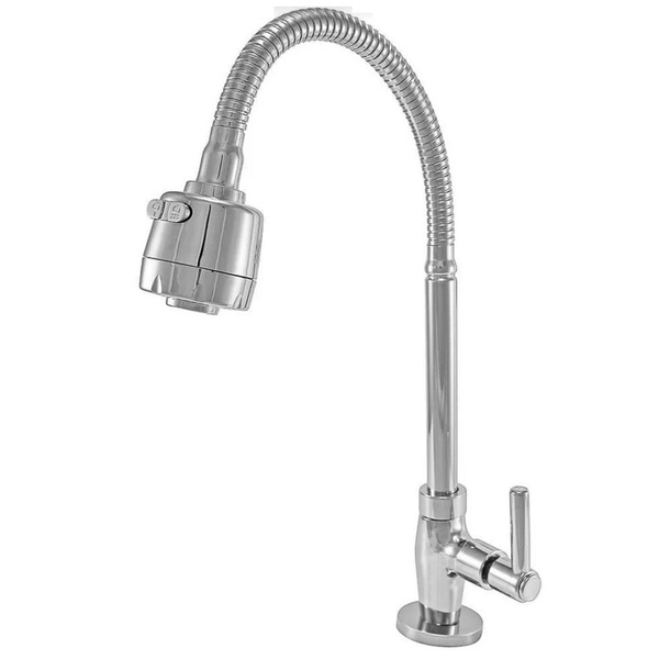 Torneira Gourmet Cozinha Bancada Mesa Pia Inox Flexível 1/4