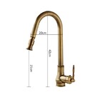 Torneira Gourmet Cozinha Bico Extensor Bronze Antigo 60101B