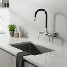 Torneira Gourmet Cozinha De Parede Flexível Água Quente Fria