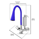 Torneira Gourmet Cozinha Filtro Cone 2 Jatos Azul C50