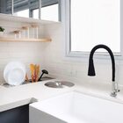 Torneira Gourmet Cozinha Flexível Cone 2 Jatos Preto Mesa C34