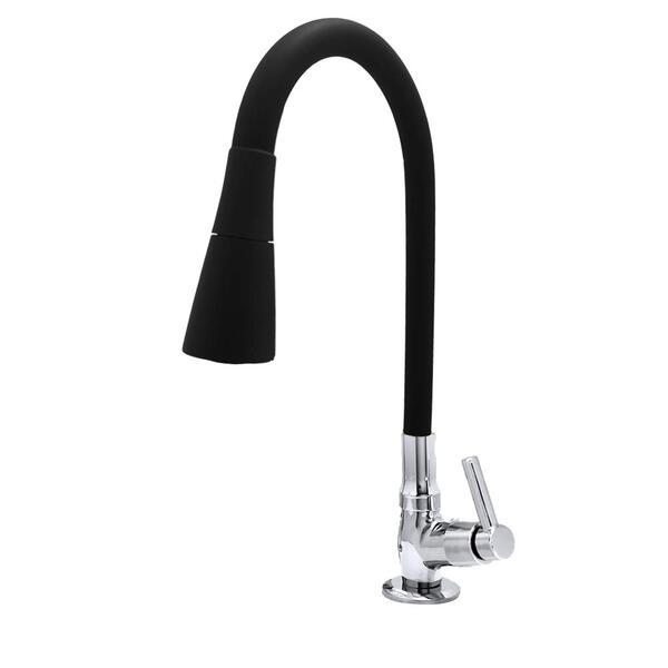 Torneira Gourmet Cozinha Flexível Cone 2 Jatos Preto Mesa C34