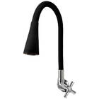 Torneira Gourmet Cozinha Flexível Cone 2 Jatos Preto Parede C