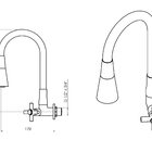 Torneira Gourmet Cozinha Flexível Cone 2 Jatos Preto Parede C