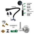 Torneira Gourmet Cozinha Flexível Cone 2 Jatos Preto Parede C