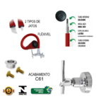 Torneira Gourmet Cozinha Flexível Cone 2 Jatos Vermelha Mesa