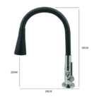 Torneira Gourmet Cozinha Flexível Multiuso Preto Mesa C34