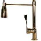 Torneira Gourmet Cozinha Monocomando Com Spray Alpha Dourada