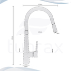 Torneira Gourmet Cozinha Monocomando Extensível Aço Escovado