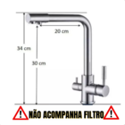 Torneira Gourmet Cozinha Monocomando Filtro Bico Aerador 360º