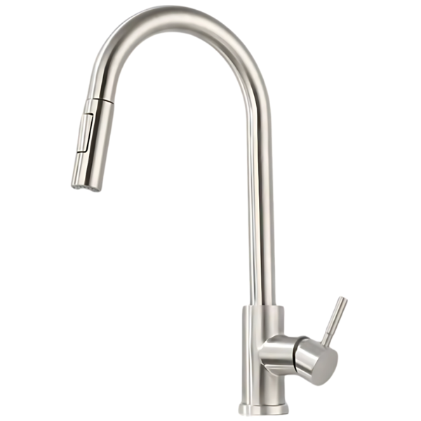 Torneira Gourmet Cozinha Monocomando Flexível Inox Escovado