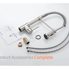 Torneira Gourmet Cozinha Móvel Prata Fosco Quente Fria