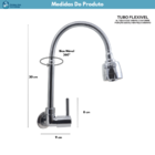 Torneira Gourmet Cozinha Parede C-61 1/4v. 1178