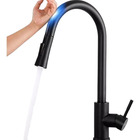 Torneira Gourmet Cozinha Preto Fosco Touch Sensível Ao Toque