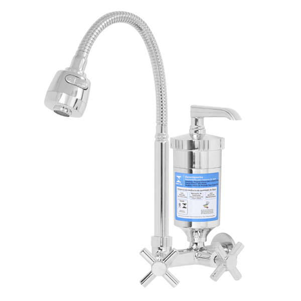 Torneira Gourmet Cromado Filtro Cozinha C31 Parede 1/4 Volta