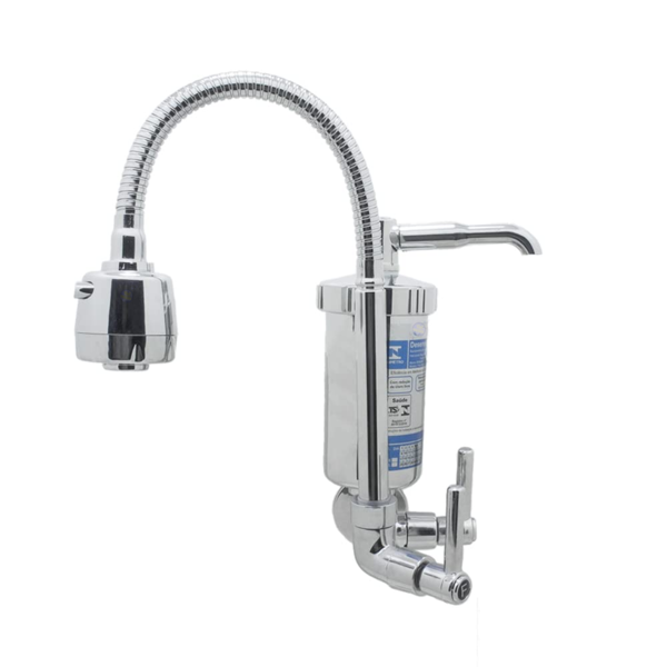 Torneira Gourmet Cromado Flexível Com Filtro Blindado Parede