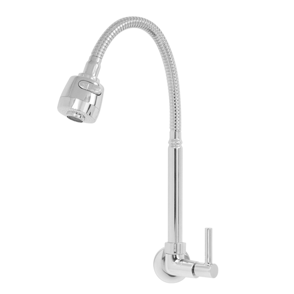Torneira Gourmet Cromado Flexível Cozinha C34 Parede 1/4 V
