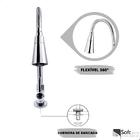 Torneira Gourmet De Bancada Para Cozinha Cromada Cone 2 Jato