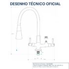 Torneira Gourmet De Bancada Tubo Cone Cromado C/ Saída Para P