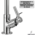 Torneira Gourmet De Cozinha Bancada Flexível Cromada 2 Jatos