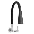 Torneira Gourmet De Cozinha Black Parede Tubo Cone 3388