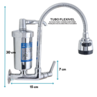 Torneira Gourmet De Cozinha Com Filtro Inox Flexível Multidir