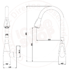 Torneira Gourmet De Cozinha Ducha Extensível Misturador Monoc