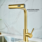 Torneira Gourmet De Cozinha Extensível Misturador Monocomando