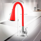 Torneira Gourmet de Mesa Flexível com 2 Jatos - Vermelha - Ca