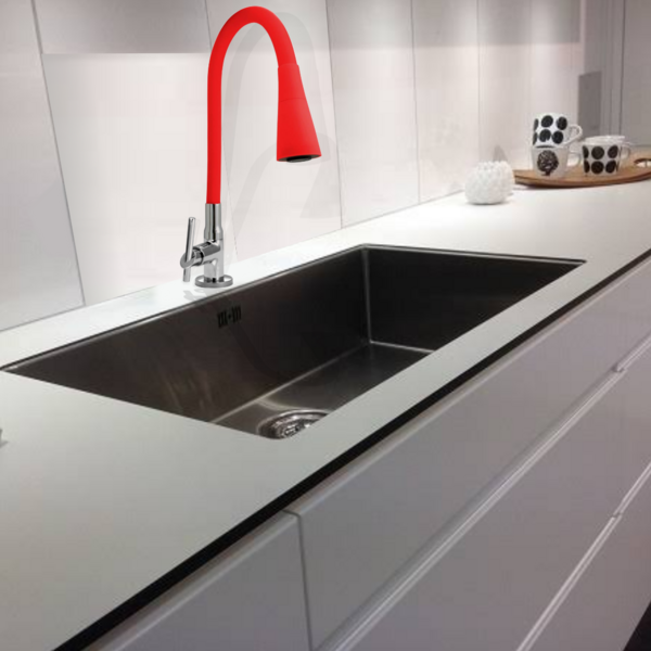 Torneira Gourmet de Mesa Flexível com 2 Jatos - Vermelha - Ca