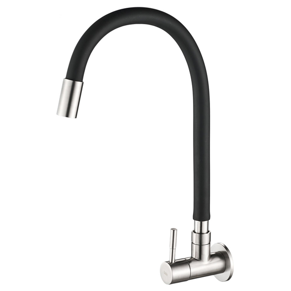 Torneira Gourmet De Parede De Cozinha Inox (laguna Preta)